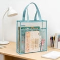 thumbnail image 1 of HOZVOMI Thickened PVC Clear Tote Bag for Tutoring and School Daily Use, 1 of 6