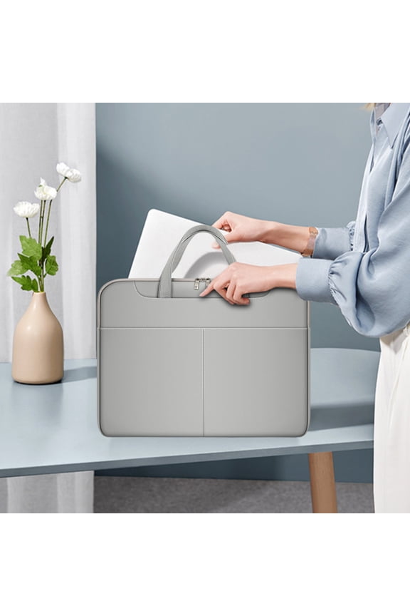 Thin Laptop Bag - Business Meeting Briefcase with Multi-layer Tablet Storage for Fashionable Use