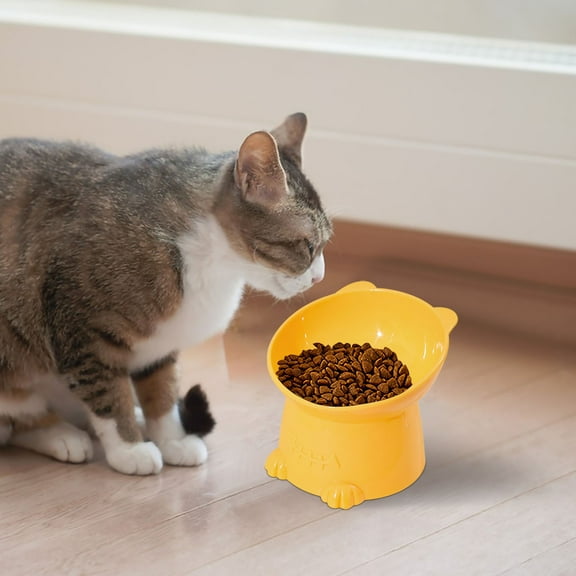 HOZVOMI Tilted Elevated Food Bowl for Cats and Small Dogs - Promotes Digestion and Reduces Vomiting - 100% Recycled Plastic
