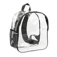 thumbnail image 1 of HOZVOMI Transparent PVC Backpack with Multi-Pockets, Visible Student Backpack for Outdoor Sports and Stadium Events, Sturdy Small Clear Bag with Beverage Holders, 30x28x15cm, 1 of 5