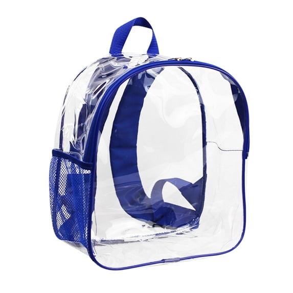 HOZVOMI Transparent PVC Backpack with Multi-Pockets for Students & Sports, Durable Clear Stadium Bag for Outdoor Activities, Easy Clean, 30x28x15cm
