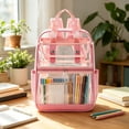thumbnail image 1 of HOZVOMI Transparent Waterproof Backpack for Travel, School, and Daily Use with Comfortable Straps and Multi-Compartment Storage, 1 of 5