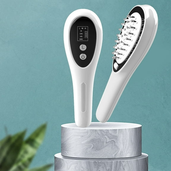 HOZVOMI USB Rechargeable Electric Massaging Comb, 7500 Vib/min, Scalp & Muscle Relief, All Hair Types