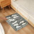 thumbnail image 1 of HOZVOMI Under Bed Shoe Organizer with Clear Lid, Low-Profile Foldable Storage Bag Holds 12 Pairs of Shoes for Space Saving, 1 of 6