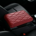 thumbnail image 1 of HOZVOMI Universal Leather Car Armrest Box Pad - Memory Foam Center Console Cover for SUVs, Trucks, & Vehicles (Gray, Red, Black, White, Brown), 1 of 7