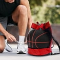 thumbnail image 1 of HOZVOMI Waterproof Basketball Backpack with Adjustable Straps - Multi-Sport Shoulder Bag for Basketball, Volleyball & Football Gear - Mesh Ventilation Design, Red, 1 of 7