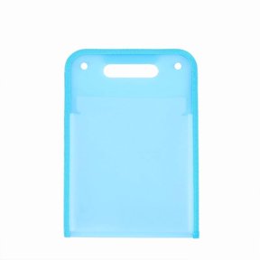 HOZVOMI Waterproof Blue Plastic Data Bag for Office Archive, Portable Document Organizer with Handle for Travel and Home Storage