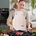 thumbnail image 1 of HOZVOMI Waterproof Oil Resistant Kitchen Apron with Phone Pocket, Adjustable Bib Apron for Cooking and Cleaning, 1 of 6