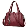 thumbnail image 1 of HOZVOMI Women's Large Capacity Leather Tote Bag - Soft Leather Handbag with Multi Compartments, Adjustable Shoulder Strap, Elegant Design for Work, Travel, and Everyday Use, 1 of 4