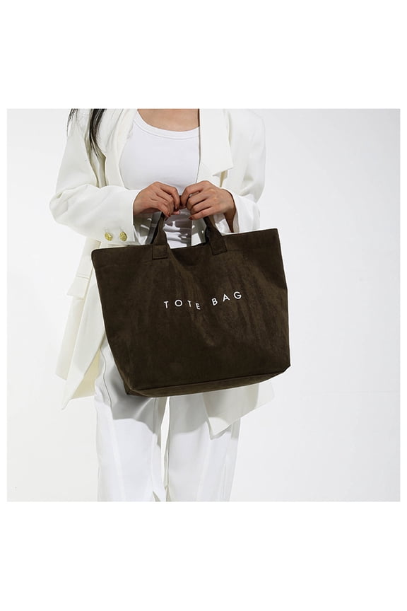 Women's Large Capacity Letter Casual Versatile Tote Bag For Work And Commuting