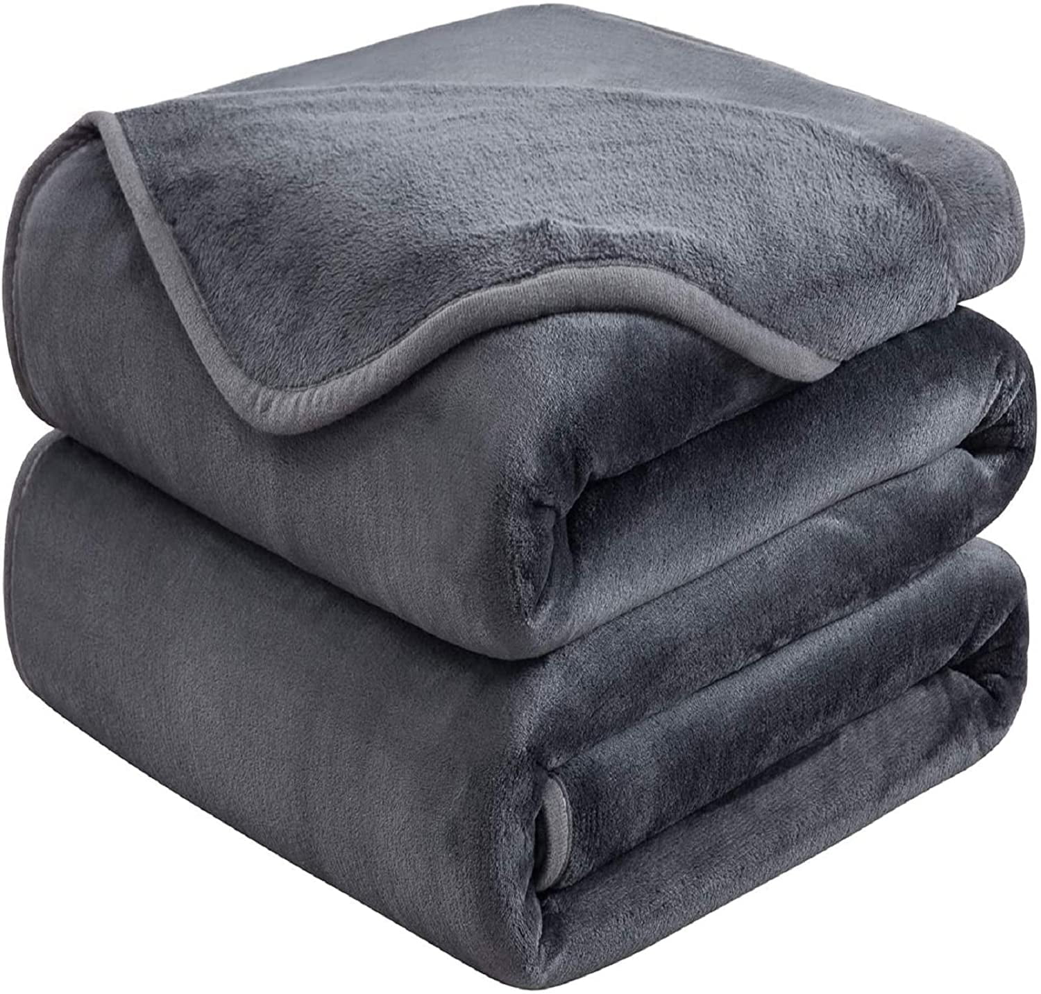 HOZY Soft Blanket Twin Twin XL Fleece Warm Fuzzy Throw Extra Long Blankets for The Bed Sofa Lightweight Dark Grey 66 90 Twin 90 Inch by 66 Inch Dark Grey Walmart
