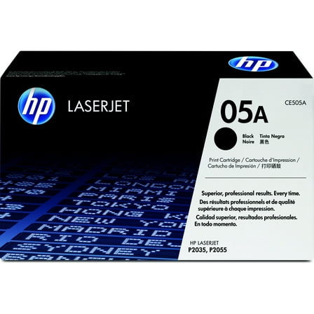 HP 05A Black Original LaserJet Toner Cartridge, ~2,300 pages, CE505A