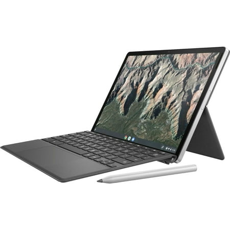 HP - 11" Touch Screen Chromebook Tablet - Qualcomm Snapdragon - 8GB Memory - 64GB eMMC - Natural Silver & Shade Gray
