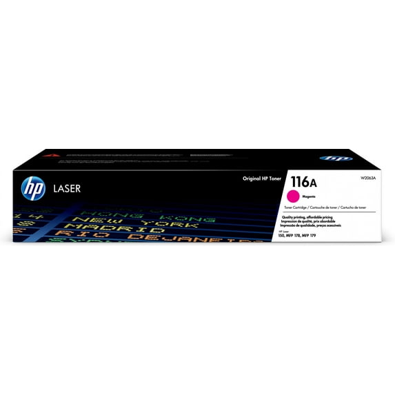 HP 116A Magenta Original Laser Toner Cartridge, ~700 pages, W2063A