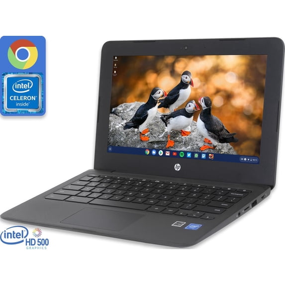 HP 11a Chromebook School and Business Laptop Black (Intel Celeron N3350 2-Core, 4GB RAM, 32GB SSD, 11.6" HD (1366x768), Intel HD 500, Wifi, Bluetooth, Webcam, 2xUSB 3.1, SD Card, Chrome OS)