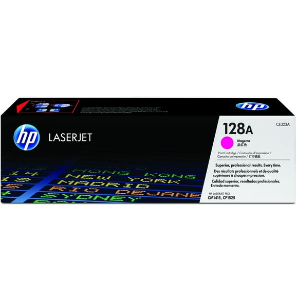 HP 128A Magenta Original LaserJet Toner Cartridge, ~1,300 pages, CE323A