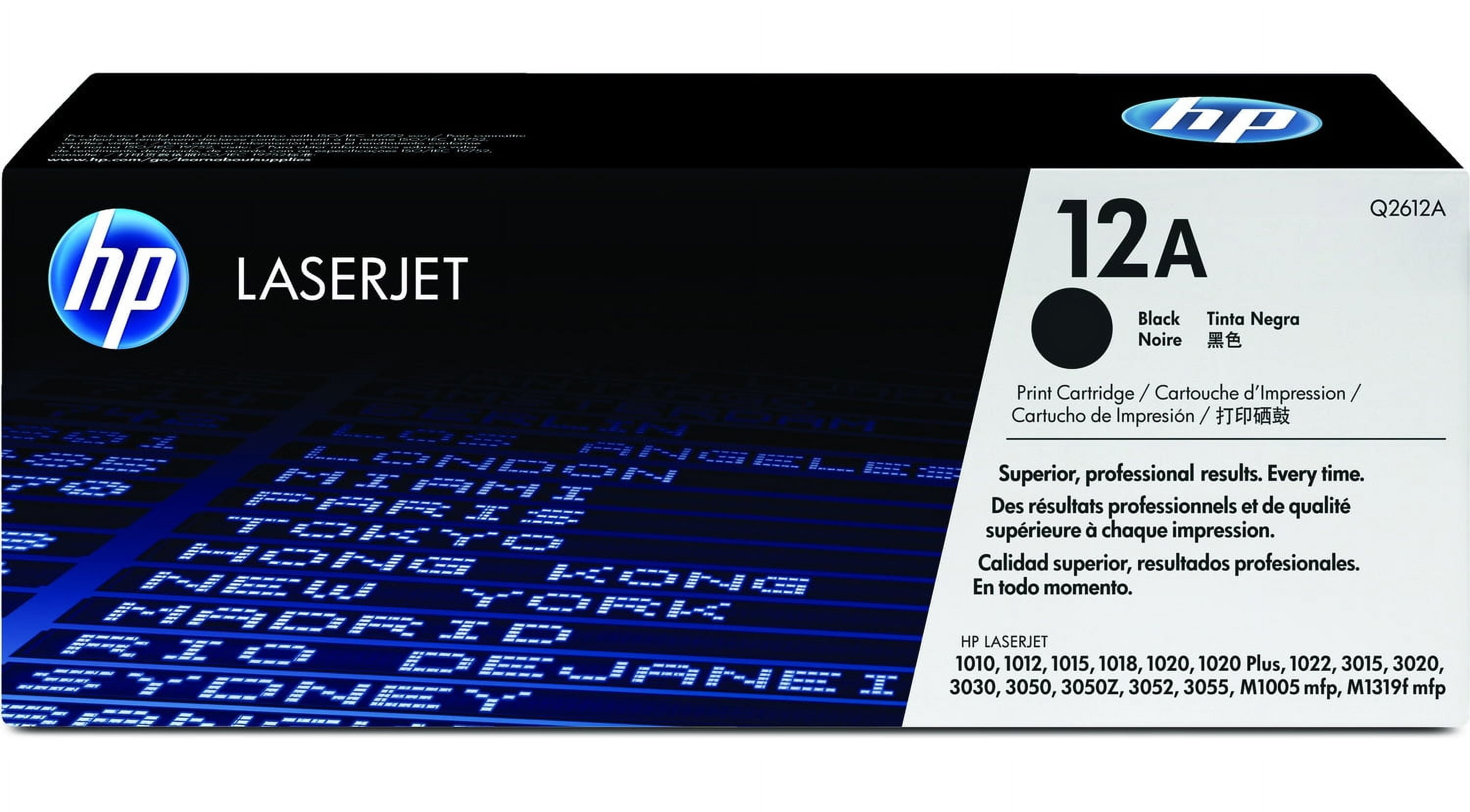 HP 12A, (Q2612A) Black Original LaserJet Toner Cartridge HP 12A, (Q2612A) Black Original LaserJet Toner Cartridge