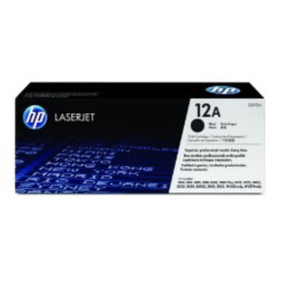 HP 12A Black Original LaserJet Toner Cartridge Q2612A, ~2,000 pages, - Sold without Manufacturer warranty