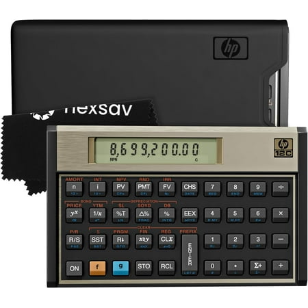 HP 12C Financial Calculator – 120+ Functions for Finance, Accounting & Real Estate – Programmable RPN Calculator with Case & Cloth