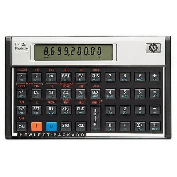 HP 12c Platinum Financial Calculator, 10-Digit LCD -HEWF2231AA