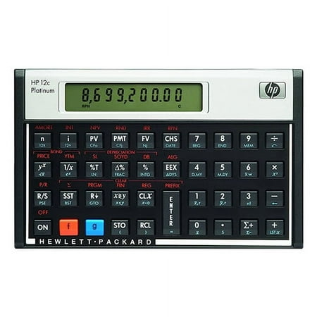 HP 12c Platinum Financial Calculator, Black, Single Count