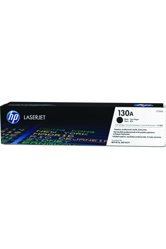 HP 130A Black Original LaserJet Toner Cartridge, ~1,300 pages, CF350A