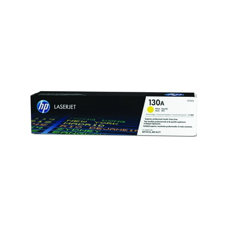 HP 130A Yellow Original LaserJet Toner Cartridge, ~1,000 pages, CF352A