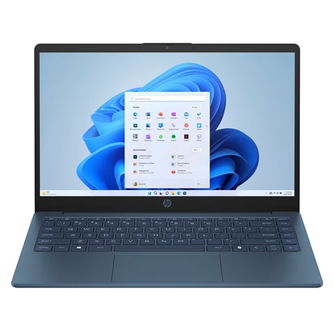 HP 14 inch HD Windows Laptop AMD Athlon Silver 7120U Processor 4GB 256GB SSD Waterfall Blue