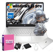 HP 14" Business & Student Portable Laptop, Intel N150 CPU, 16GB RAM, 128GB UFS+256GB MSD Storage, Wi-Fi 6, Copilot AI,Windows 11 Pro, 1-Year Microsoft Office 365, Natural Silver