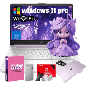 HP 14 Student-Laptop, Quad Core Intel Processor N150 Up To 3.6GHz  16GB RAM 384GB Storage 128GB Ufc 256gb Ghost Manta Sd Card Computer Laptops Wi Fi 6 Win