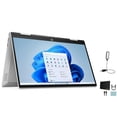thumbnail image 1 of HP 14" FHD Pavilion x360 2-in-1 Convertible Laptop, Intel Core i5-1235U, 32GB RAM, 2TB SSD, Natural Silver, Fingerprint Reader, Windows 11 Home + Mazepoly Accessories, 1 of 5