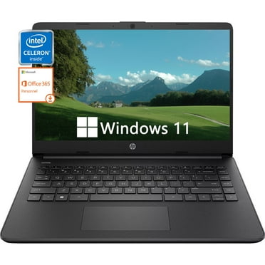 HP 14" HD Display Business Laptop,Intel Celeron N4120,16GB RAM,384GB Storage(128GB eMMC 256GB Micro SD),Windows 11 Home in S Mode,One Year Office 365,Jet Black