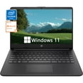 thumbnail image 1 of HP 14" HD Display Business Laptop,Intel Celeron N4120,8GB RAM,128GB eMMC,Windows 11 Home in S Mode,One Year Office 365,Jet Black, 1 of 6