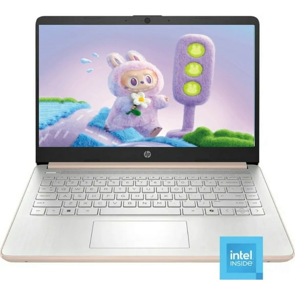 HP 14" HD Display Business Laptop,Intel Processor N150,16GB RAM,128GB Storage,Windows 11 Home in S Mode,Pale Rose Gold