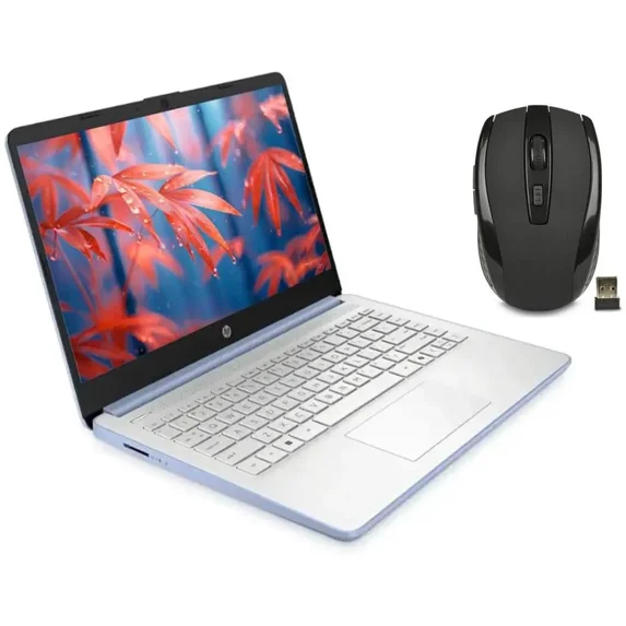 HP 14" HD LED Screen Laptop|intel Processor N150|Integrated Graphics|Webcam|One Year Office 365|Sky Blue| 4GB RAM | 128GB SSD |Windows 11 S |Bundle with Wireless Mouse