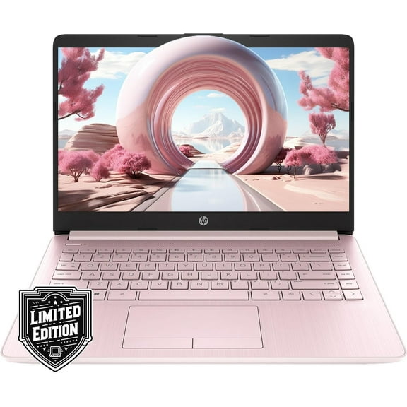 HP 14" HD Laptop | Back to School Limited Edition with 1 Year Microsoft 365 | Intel Quad-Core Processor | 16GB RAM | 576GB Storage | Long Battery Life | Pink | w/WOWPC Bundle | Windows 11