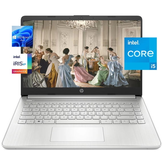 HP 14" HD Laptop Computer, Intel Quad-Core i5-1135G7 up to 4.2GHz (Beat i7-1065G7), 12GB RAM, 256GB PCIe SSD, Intel Iris Xe Graphic, HDMI, USB, Wi-Fi, Webcam, Silver, Windows 11 Home