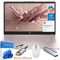thumbnail image 1 of HP 14" HD Laptop, Intel N150 Processor (Up to 2.8GHz), 8GB RAM, 128GB eMMC, Windows 11 Home, Anti-Glare Display, Lightweight Student & Work Notebook Pink Bundle Set, 1 of 6