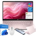 thumbnail image 1 of HP 14” HD Laptop, Intel Processor N150, 16GB RAM, 128GB UFS, Windows 11 Home in S Mode, Pink, Gift Set, 1 of 6