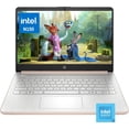 thumbnail image 1 of HP 14" HD Laptop,Intel Processor N150 (Beats N4120) ,4GB RAM 128GB UFS,Windows 11 Home, Pale Rose Gold, 1 of 6