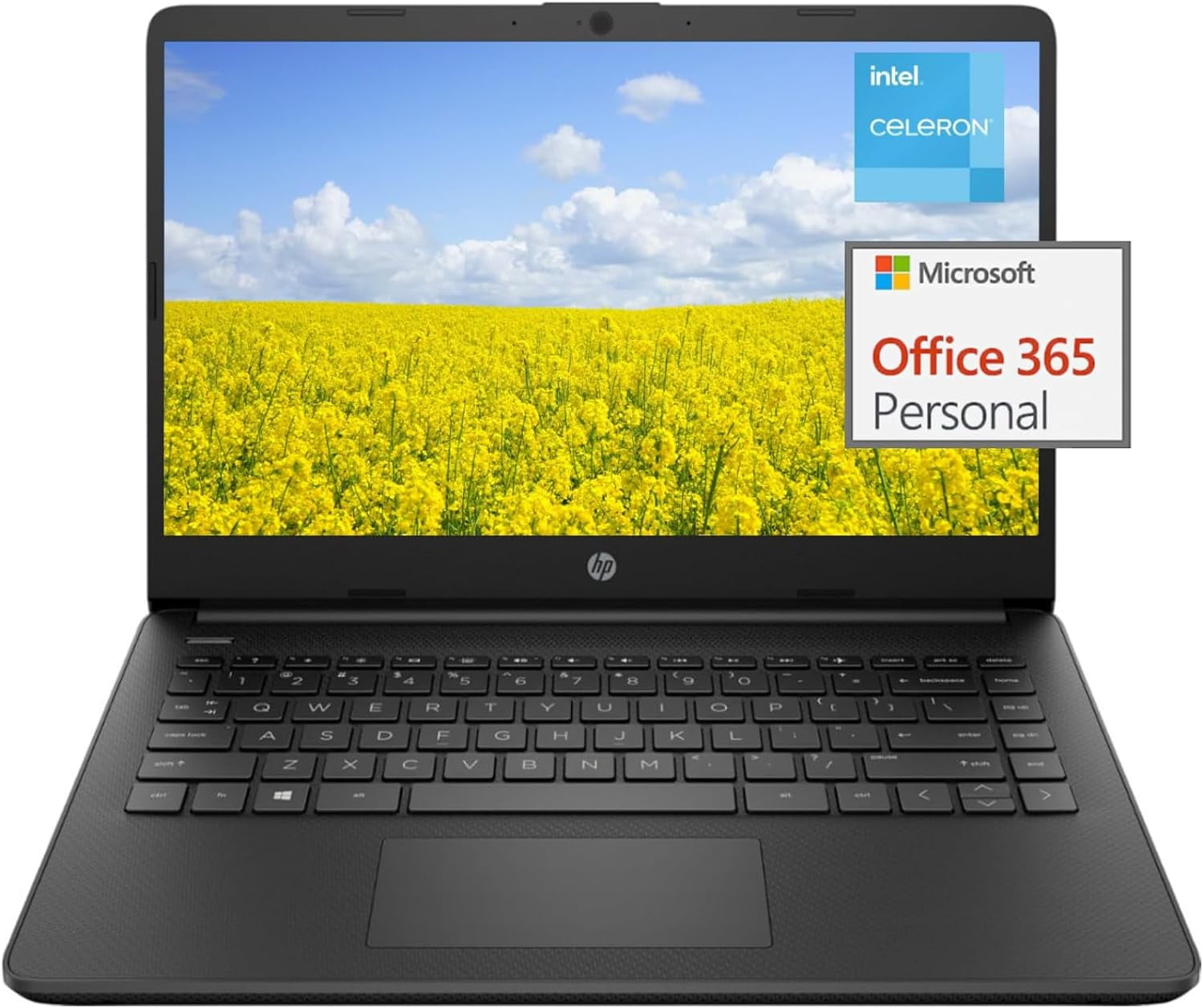 HP 14" HD Laptop for Student and Business, Intel QuadCore Processor