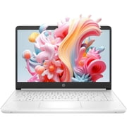 HP 14 HD Laptop for Students and Business,Intel Celeron N4120, 4GB RAM, 64GB eMMC, Long Battery Life, UHD Graphics, Webcam, HDMI, Wi-Fi,Windows 11 Home in S Mode, Snowflake White