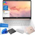 thumbnail image 1 of HP 14" HD Laptop for Students and Business, Intel Quad-Core Processor,16GB RAM, 64GB eMMC, Long Battery Life, UHD Graphics, Webcam, Windows 11 Home in S Mode, Rose Gold, 1 of 6
