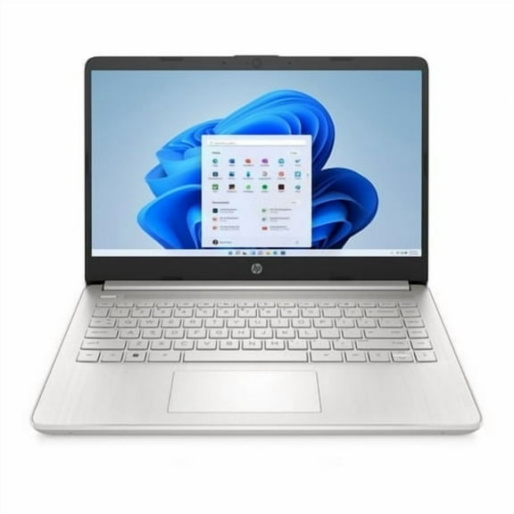 Restored HP 14" HD Notebook Intel Pentium Silver N6000 4GB RAM 64GB eMMC Natural Silver