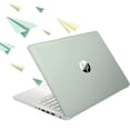 thumbnail image 1 of HP 14" HD Student Business Laptop, Intel Quad-Core N150, 8GB RAM, 128GB UFS, 1 Year Office 365, Slim Design, Webcam, HDMI, Bluetooth, WiFi, Win 11 S, Willow Green, 1 of 5