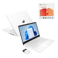 thumbnail image 1 of HP 14" HD Touchscreen Laptop with Copilot Intel N150 4GB RAM 128GB SSD Snowflake White + HP Wireless Mouse + One Year M365 Subscription, 1 of 5