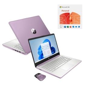 HP 14" HD Touchscreen Laptop with Copilot Intel N150 4GB RAM 128GB SSD Winter Lavender + HP Wireless Mouse + One Year M365 Subscription