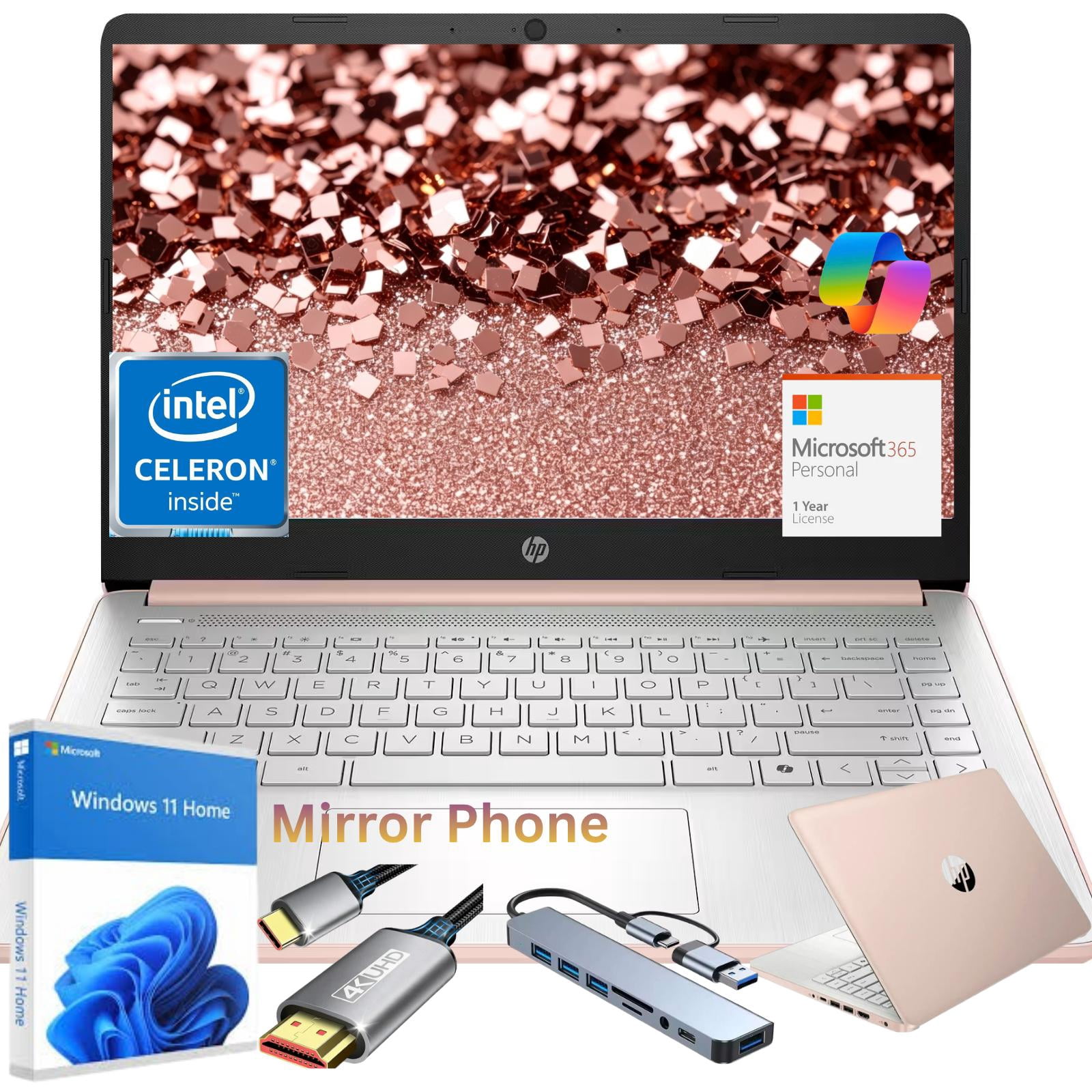 HP 14 Laptop Thin & Light, Microsoft Office 365(one year), Intel