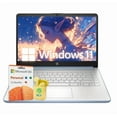 thumbnail image 1 of HP 14 Inch LED Laptop for Student & Business, 32GB RAM 640GB Storage (128GB UFS+512GB SD Card), Copilot Laptop with Windows 11, 1-Year Office 365, 4-core Intel Processor, NLY Earphones, Sky Blue, 1 of 7