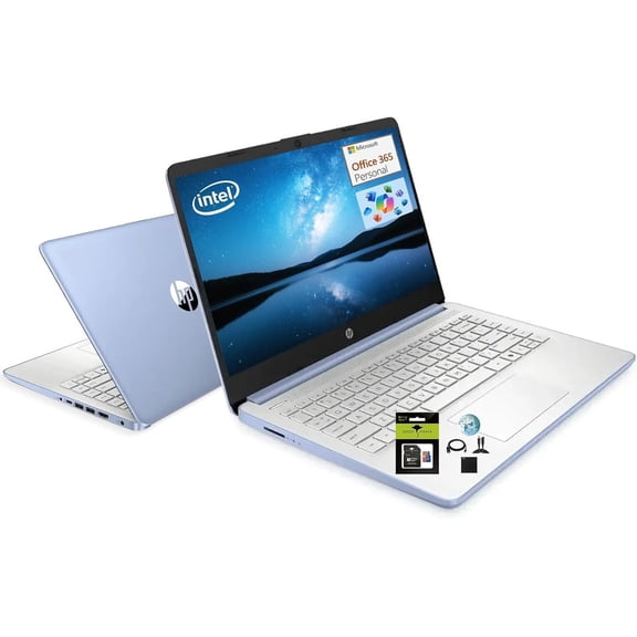 HP 14 Inch Student Laptop Office 365, Quad-Core Processor (Beat i3-1115G4), 8GB RAM 256GB Storage (128GB UFS+128GB SD Card), Laptop for College Students and Business-Home Wi-Fi 6 Win11, W/Accessories